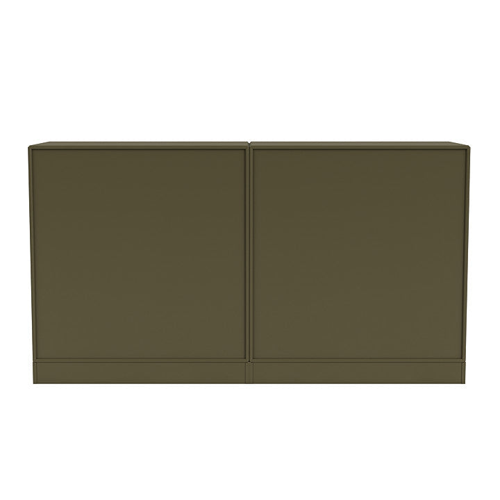 Sideboard della coppia del Montana con plinto da 7 cm, verde origano