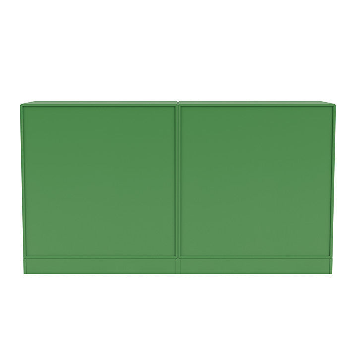 Sideboard della coppia del Montana con plinto da 7 cm, verde prezzemolo