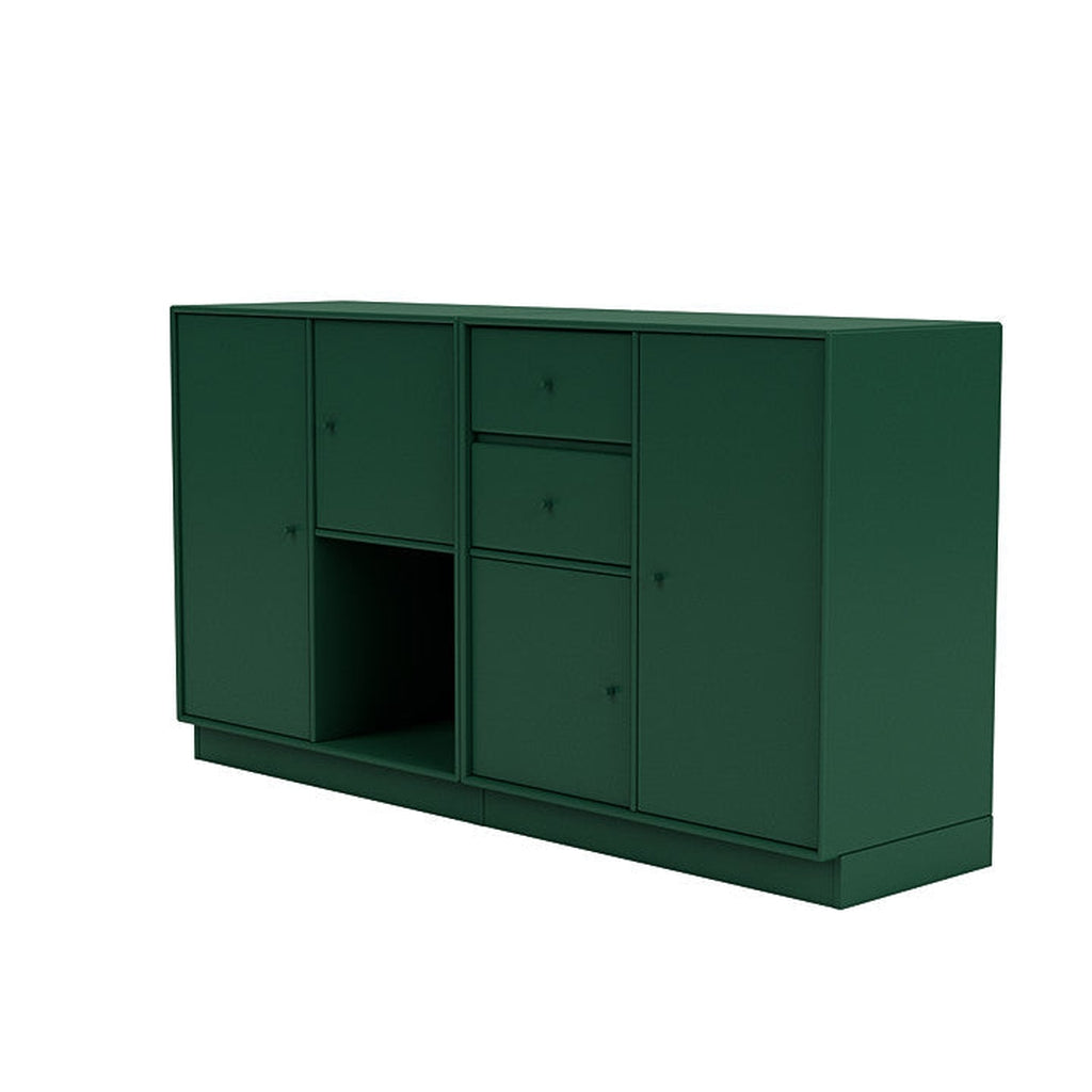 蒙大拿州夫妇餐具柜，配以7厘米底座，松绿色