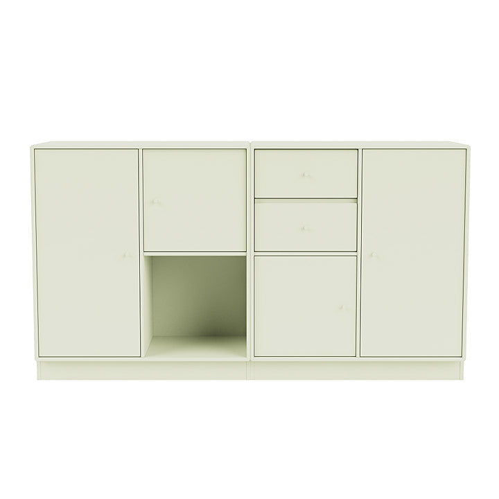 Montana Couple Sideboard With 7 Cm Plinth, Pomelo Green