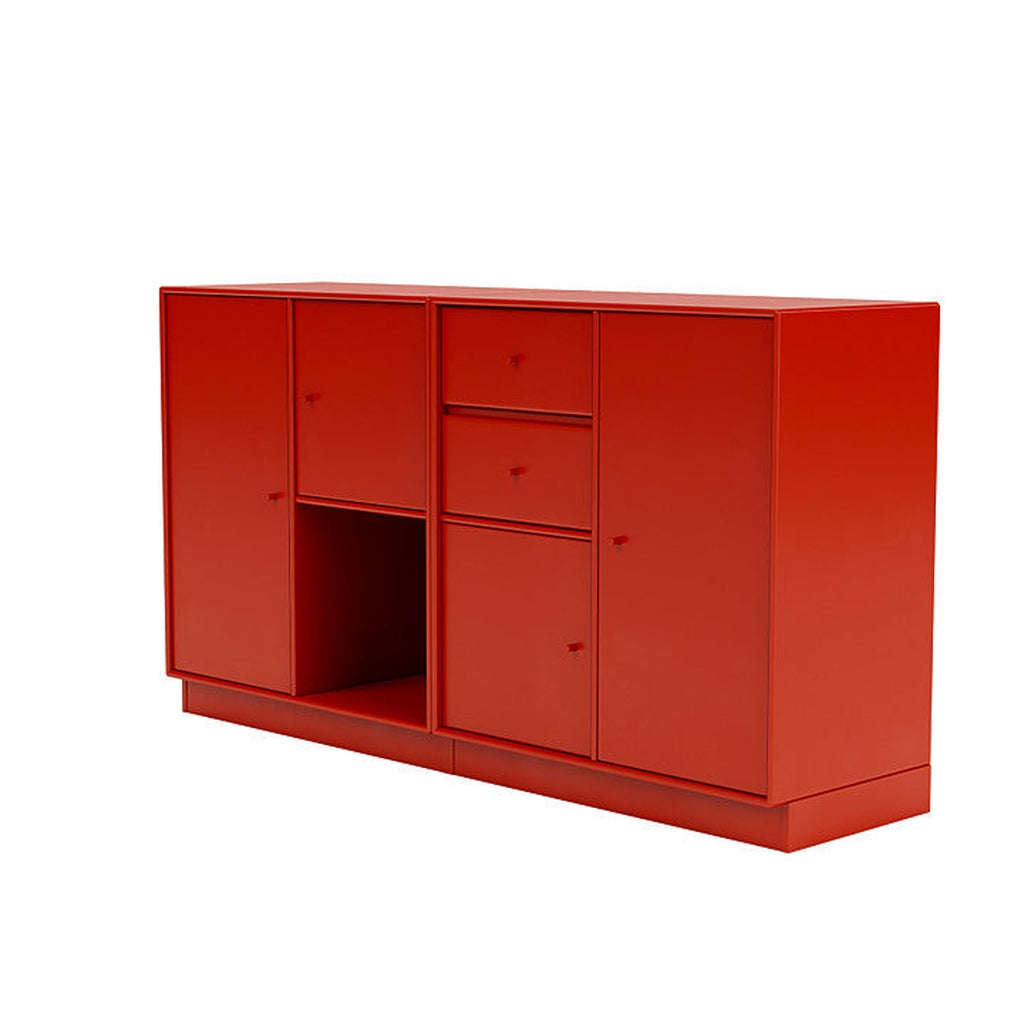 Montana Couple Sideboard With 7 Cm Plinth, Rosehip Red