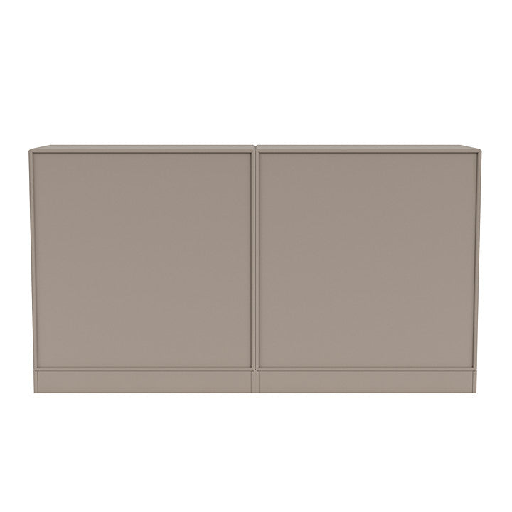 Sideboard della coppia del Montana con plinto da 7 cm, grigio al tartufo