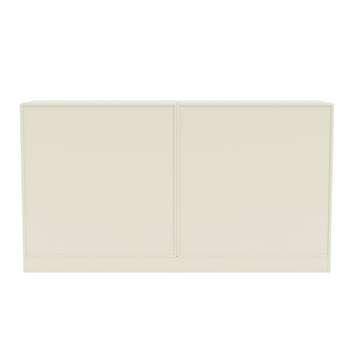 Sideboard della coppia del Montana con plinto da 7 cm, Bianco alla vaniglia