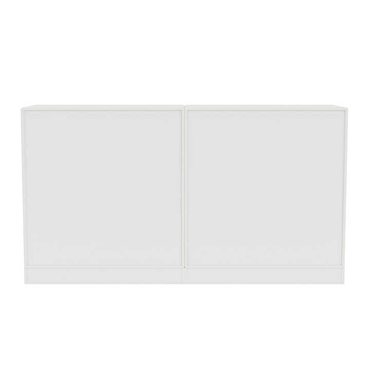 Sideboard di coppia del Montana con plinto da 7 cm, bianco