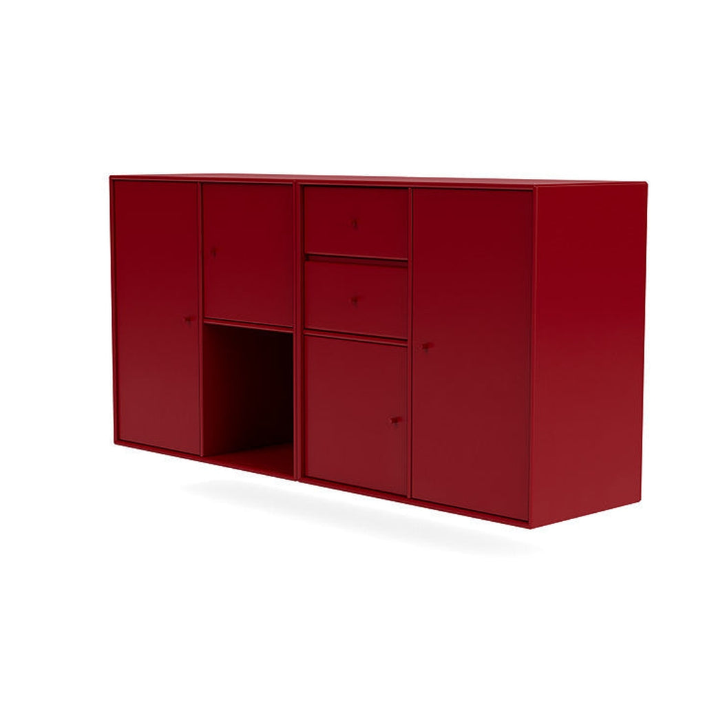 Montana Couple Sideboard With Suspension Rail, Beetroot Red
