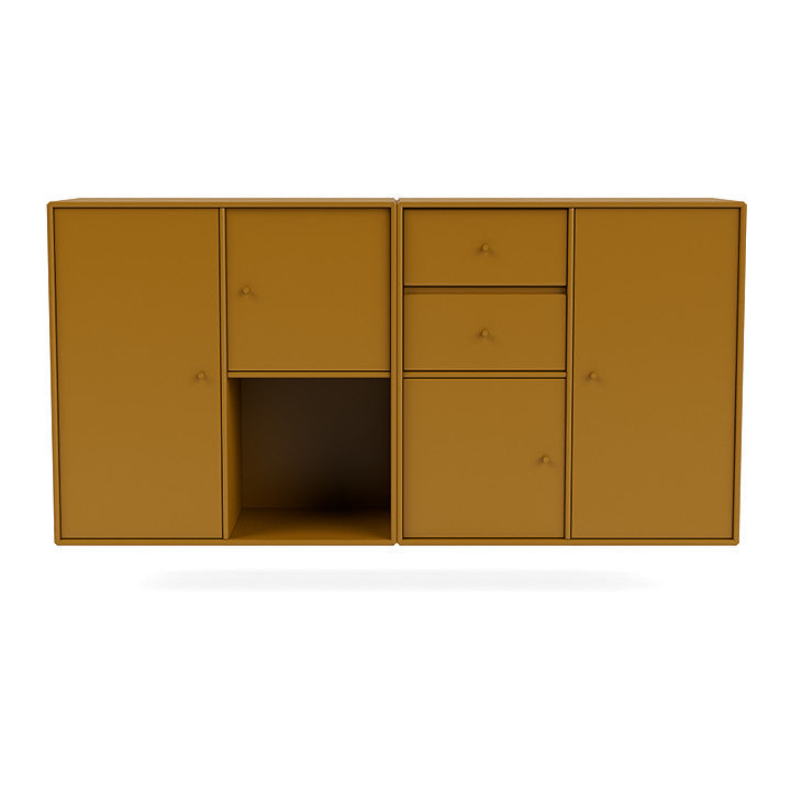 Montana Couple Sideboard With Suspension Rail, Amber Yellow