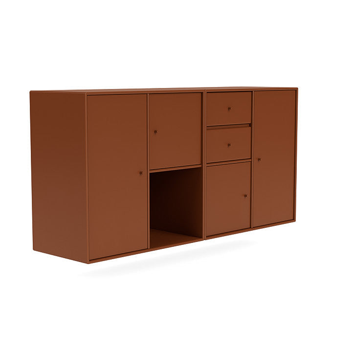 Montana Couple Sideboard With Suspension Rail, Hazelnut Brown