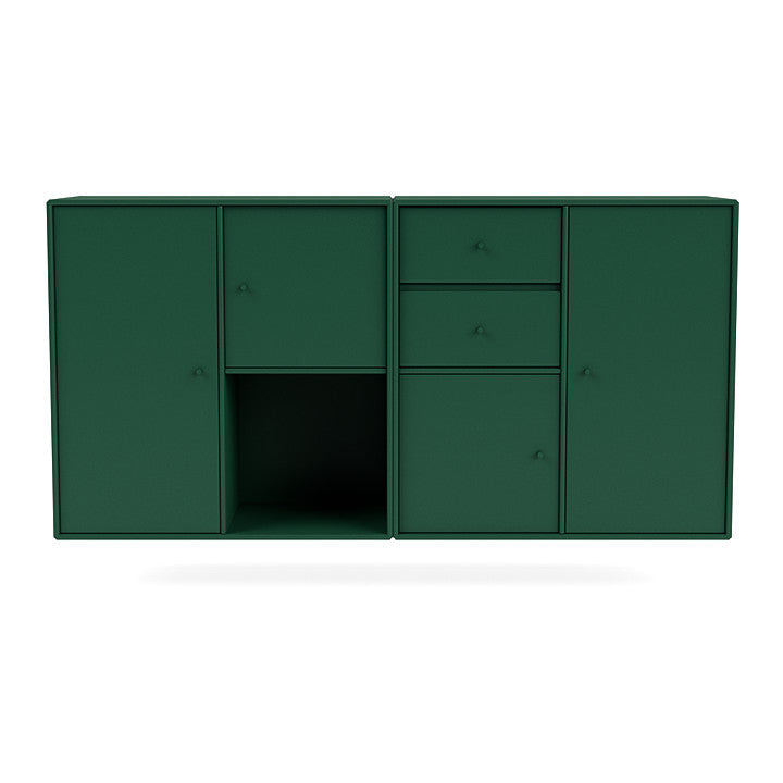 Montana Couple Sideboard With Suspension Rail, Pine Green