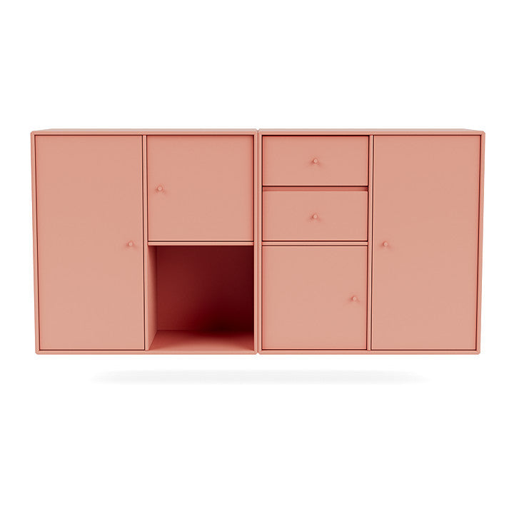 Montana Couple Sideboard With Suspension Rail, Rhubarb Red