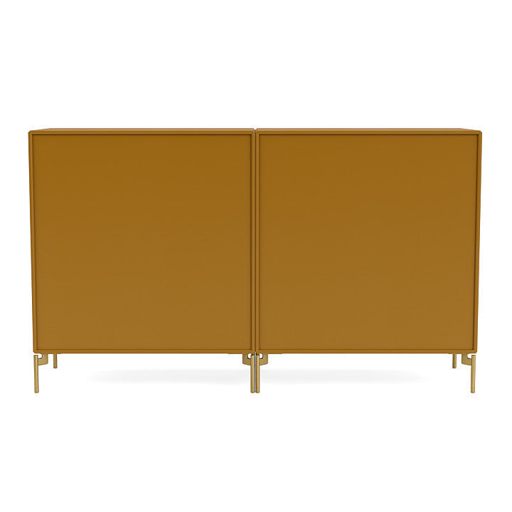 Montana Couple Sideboard With Legs, Amber/Brass