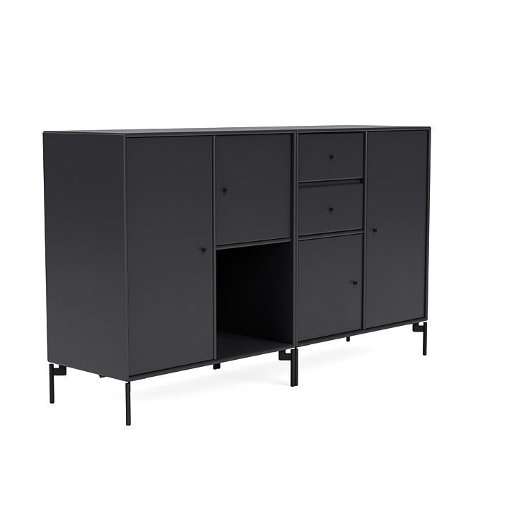 Montana Couple Sideboard With Legs, Anthracite/Black