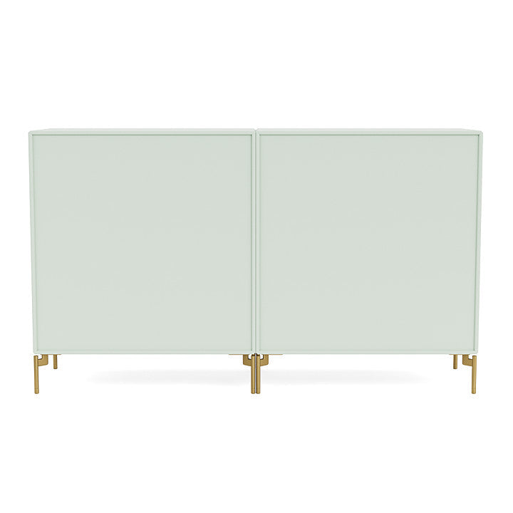 Montana Couple Sideboard With Legs, Mist/Brass