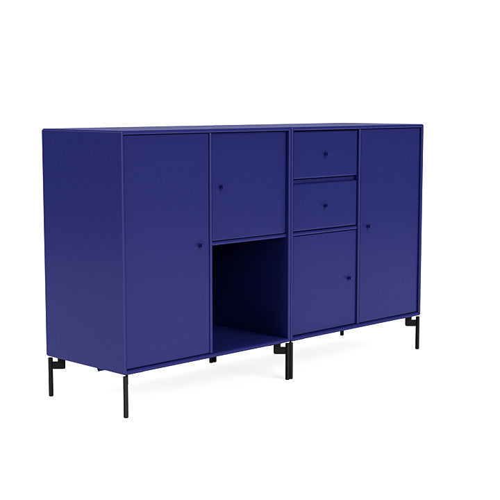 Montana Couple Sideboard With Legs, Monarch Blue/Black
