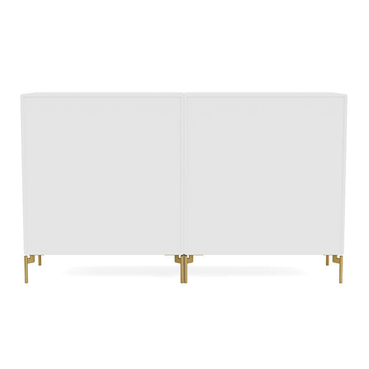 Montana Couple Sideboard With Legs, New White/Brass
