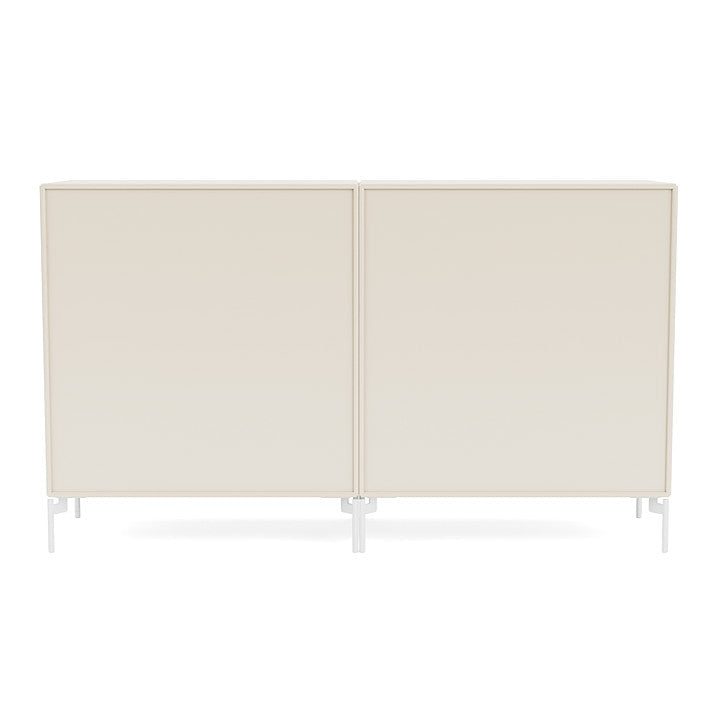 Montana Couple Sideboard With Legs, Oat/Snow White
