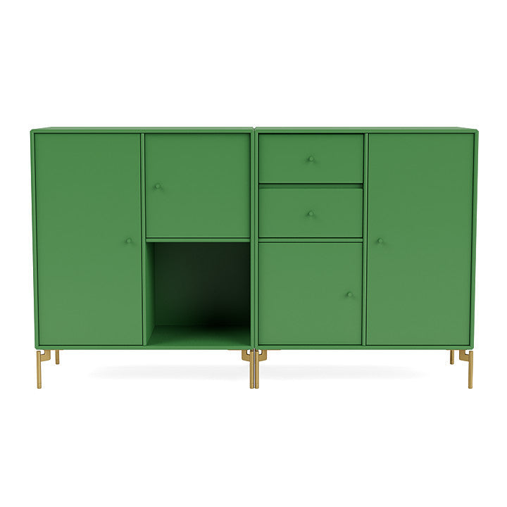Montana Couple Sideboard With Legs, Parsley/Brass