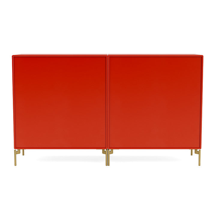 Montana Couple Sideboard With Legs, Rosehip/Brass