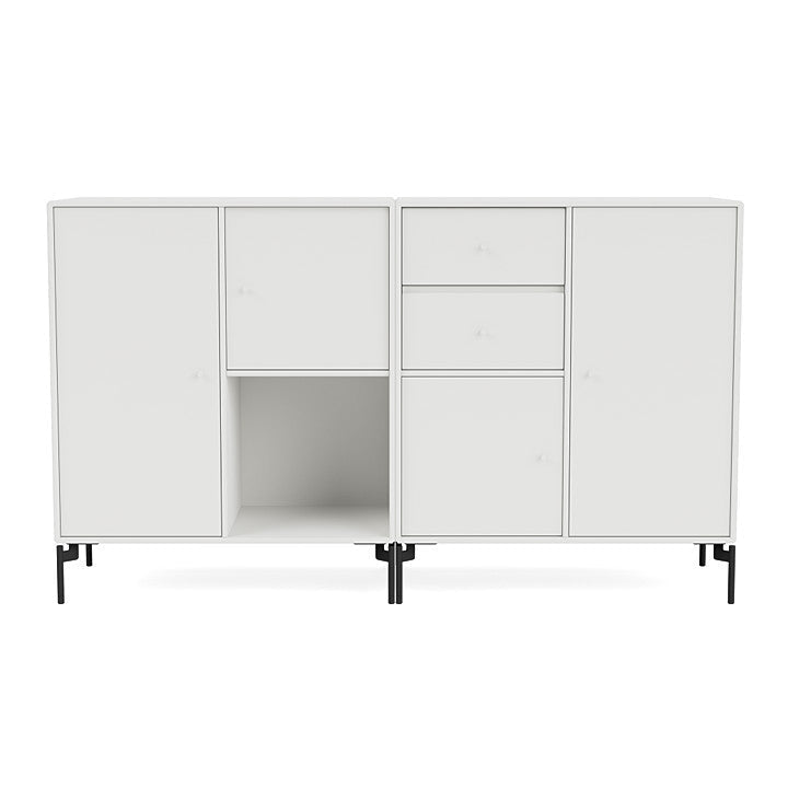 Montana Couple Sideboard With Legs, White/Black