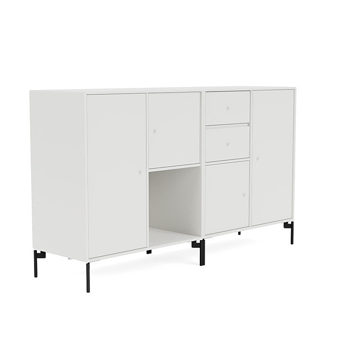 Montana Couple Sideboard With Legs, White/Black