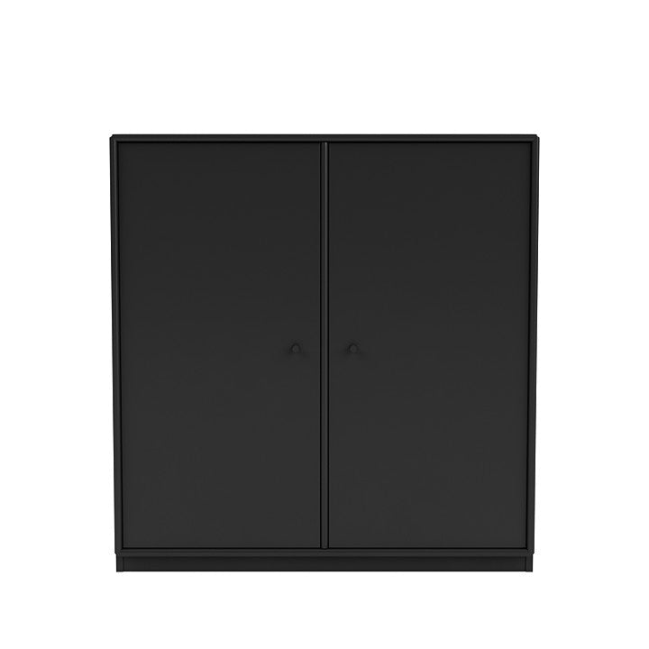 Cabinet de couverture du Montana avec socle de 3 cm, noir