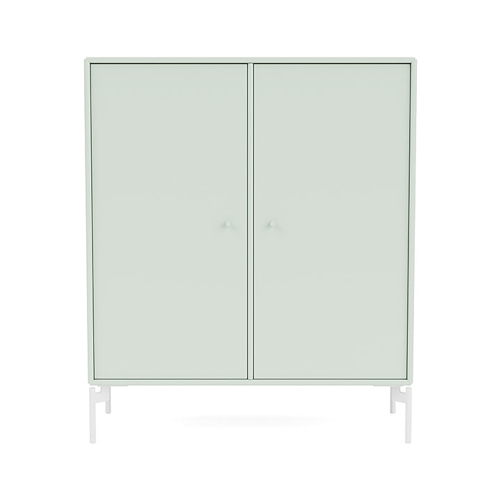 Montana Cover Cabinet With Legs, Mist/Snow White