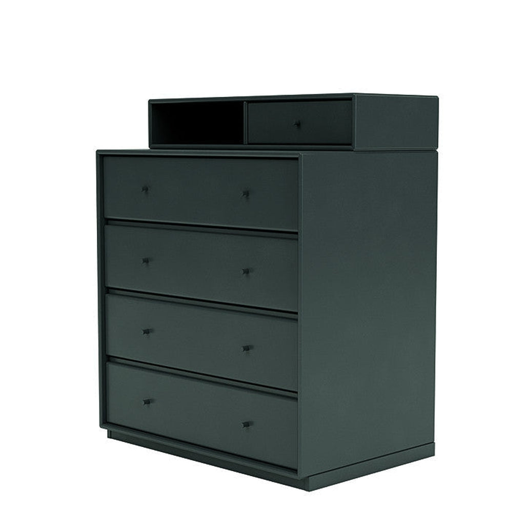 Montana Keep Chest Of Drawers With 3 Cm Plinth, Black Jade