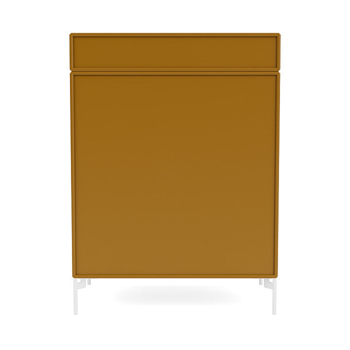 Montana Keep Chest Of Drawers With Legs, Amber/Snow White