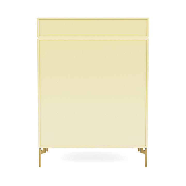 Montana Keep Chest Of Drawers With Legs, Camomile/Brass