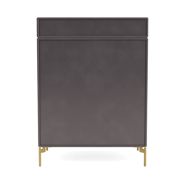 Montana Keep Chest Of Drawers With Legs, Coffee/Brass