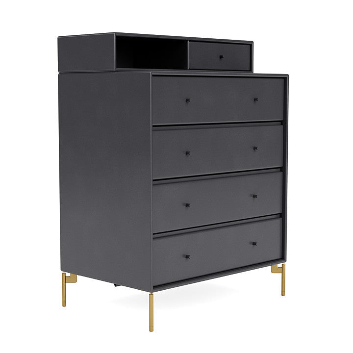 Montana Keep Bre of Drawers With Ben, Carbon Black/Brass