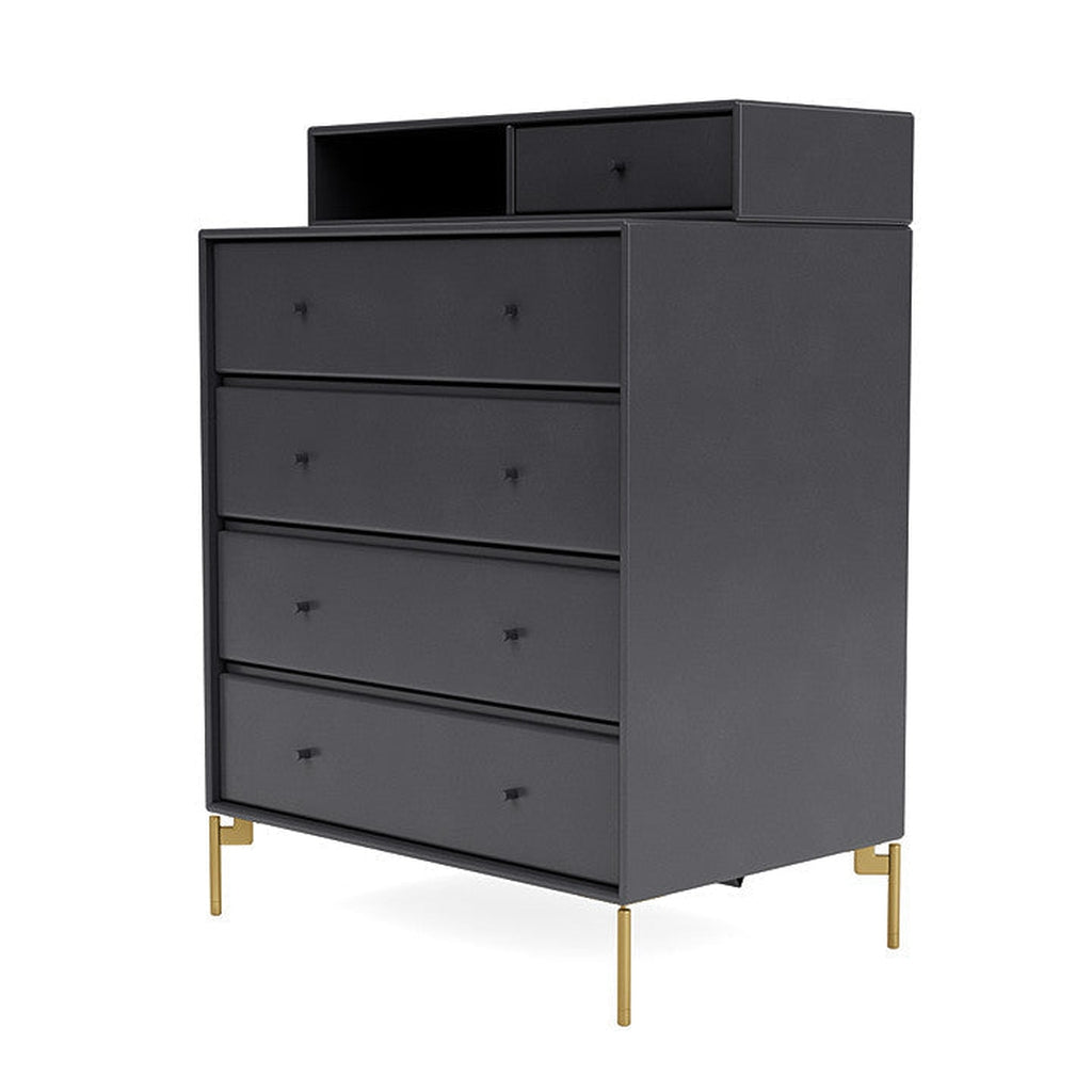 Montana Keep Bre of Drawers With Ben, Carbon Black/Brass
