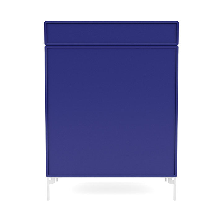 Montana Keep Chest Of Drawers With Legs, Monarch Blue/Snow White