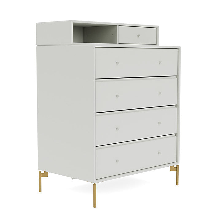 Montana Keep Chest Of Drawers With Legs, Nordic/Brass