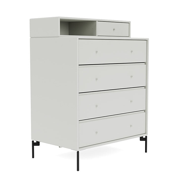 Montana Keep Chest Of Drawers With Legs, Nordic/Black