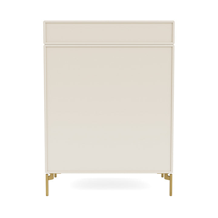 Montana Keep Chest Of Drawers With Legs, Oat/Brass
