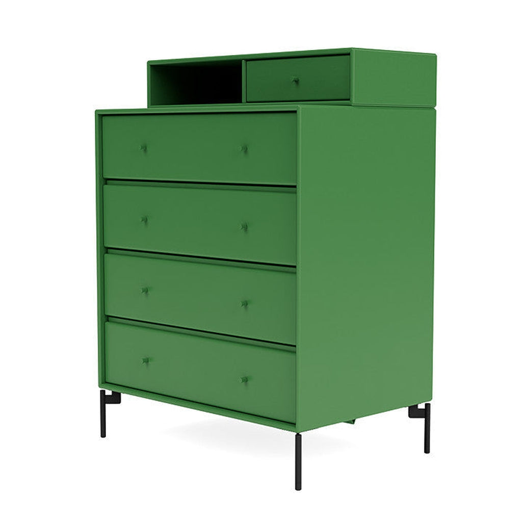Montana Keep Chest Of Drawers With Legs, Parsley/Black