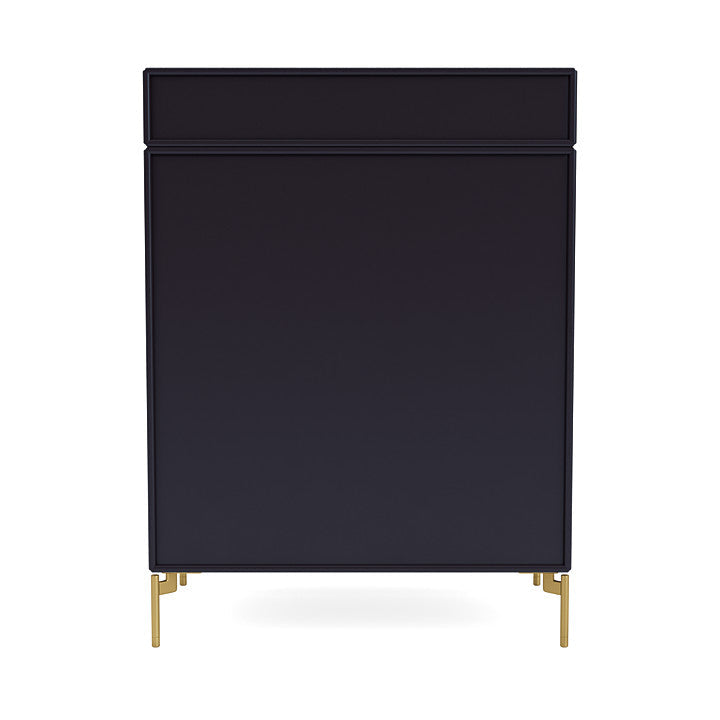 Montana Keep Chest Of Drawers With Legs, Shadow/Brass