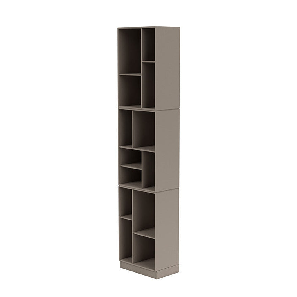Montana Loom High Bookcase With 7 Cm Plinth, Truffle Grey