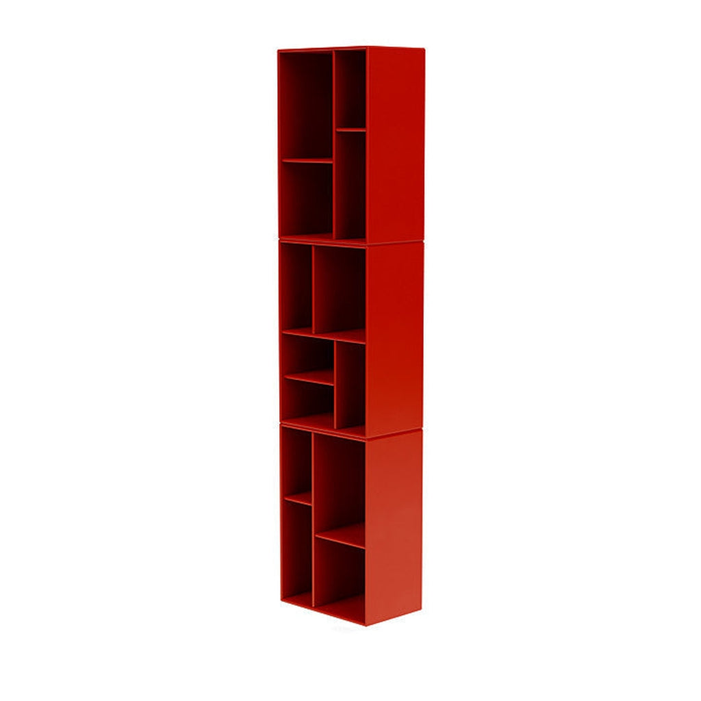 Montana Loom High Bookcase With Suspension Rail, Rosehip Red