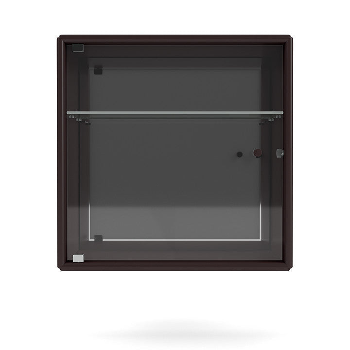 Montana Perfume Wall Mounted Cabinet With Mirror, Balsamic Brown