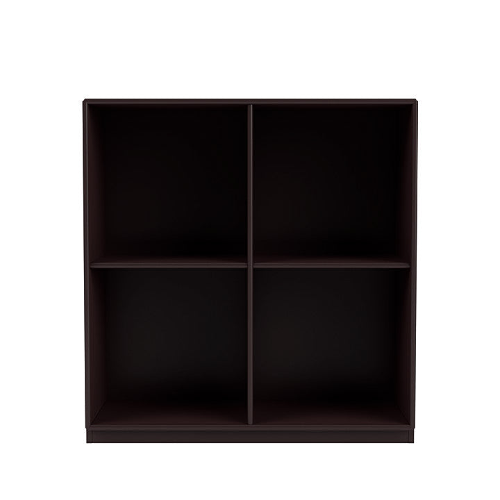 蒙大拿州表演书柜，带3厘米底座，香脂棕色