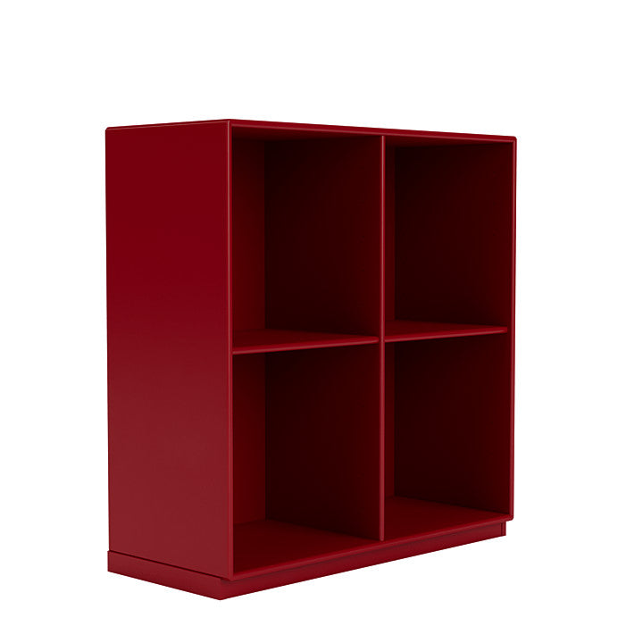 Montana Show Bookcase With 3 Cm Plinth, Beetroot Red