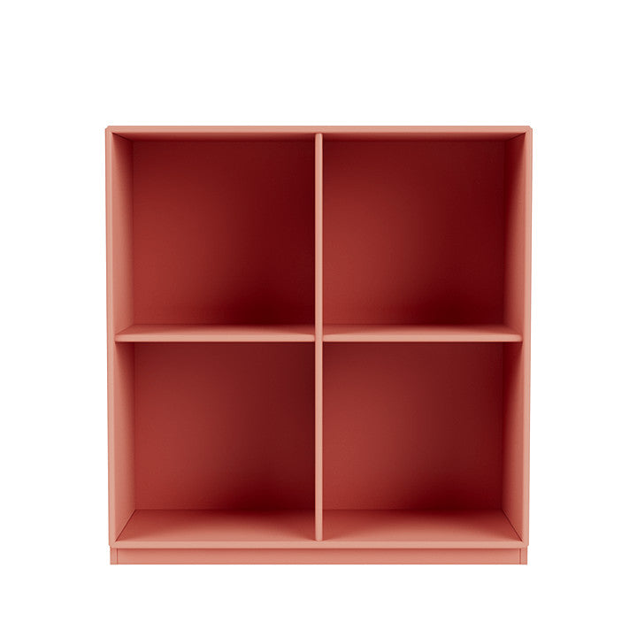 Montana Show boekenkast met 3 cm plint, rabarber rood