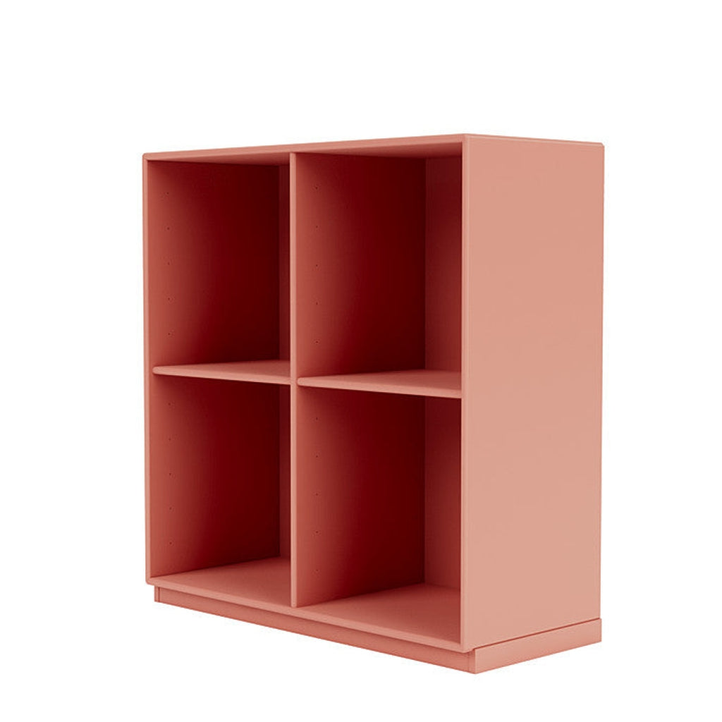 Montana Show boekenkast met 3 cm plint, rabarber rood