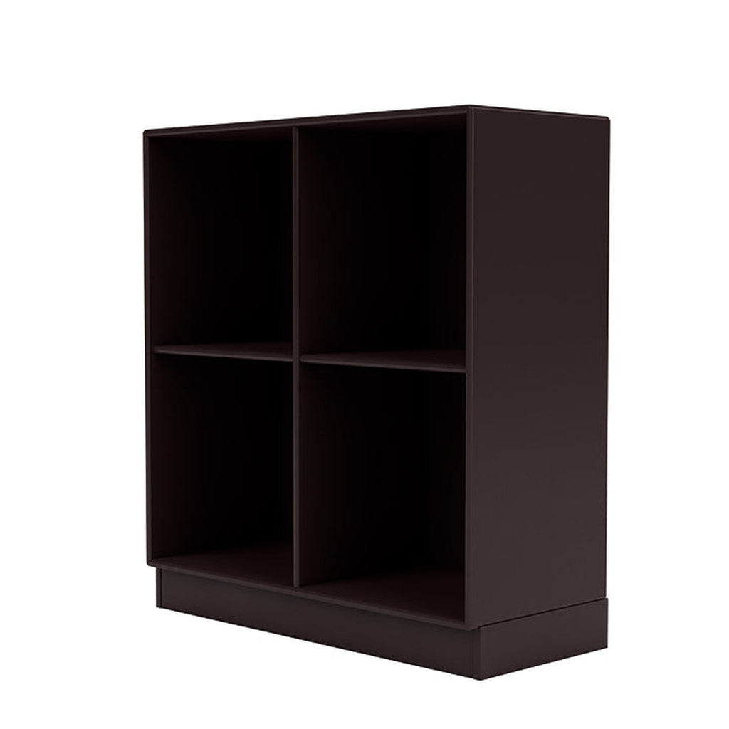 Montana Show Bookcase With 7 Cm Plinth, Balsamic Brown