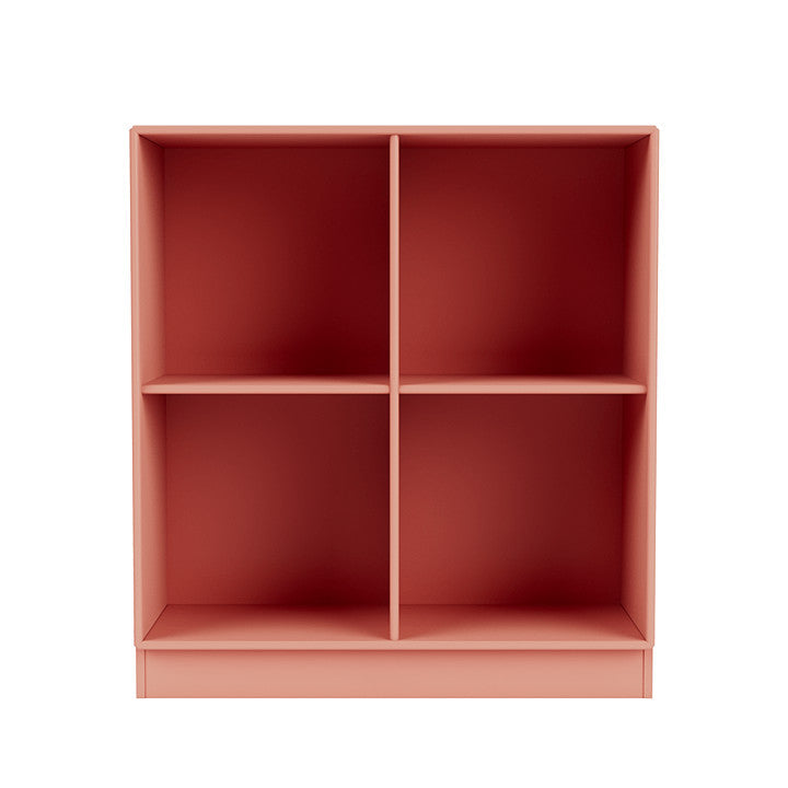 Librería Montana Show con zócalo de 7 cm, ruibarbo rojo