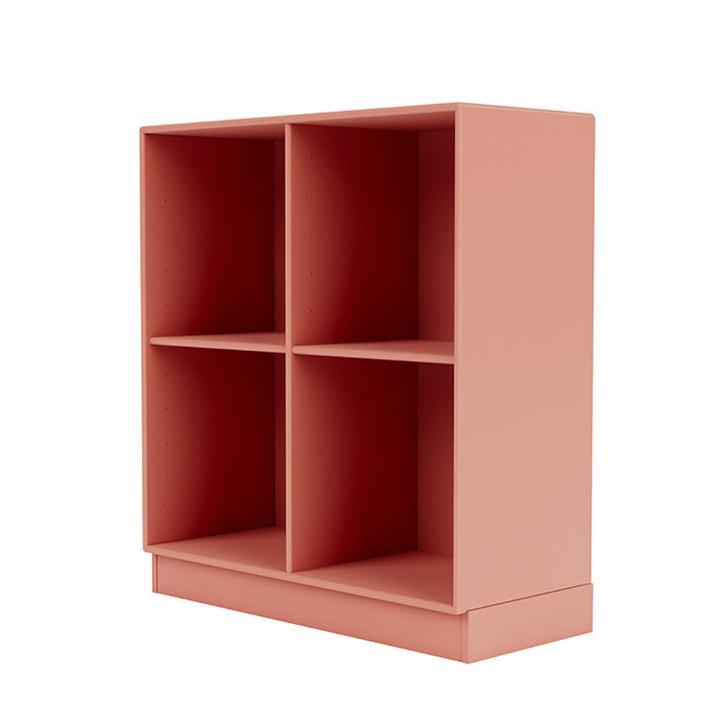 Montana Show Bookcase With 7 Cm Plinth, Rhubarb Red