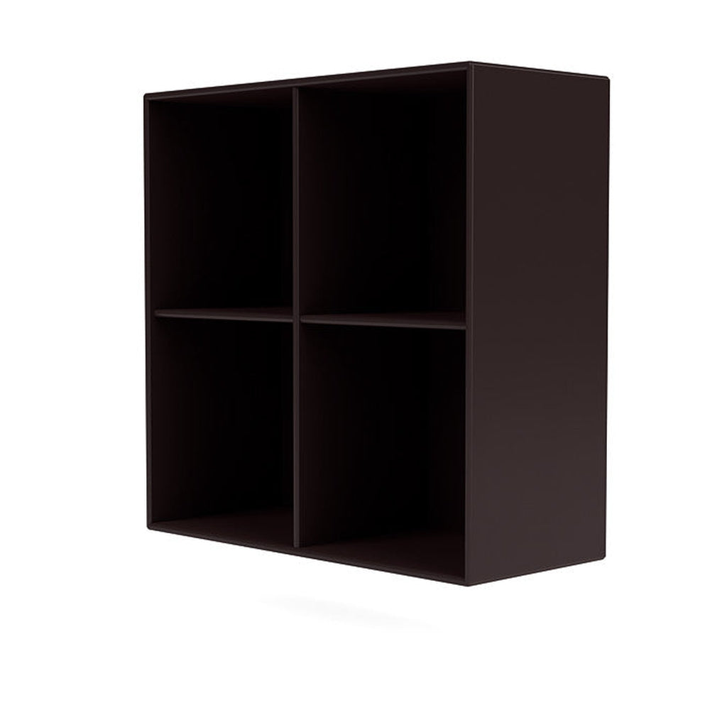 Montana Show Bookcase With Suspension Rail, Balsamic Brown
