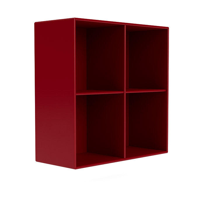 Montana Show Bookcase With Suspension Rail, Beetroot Red