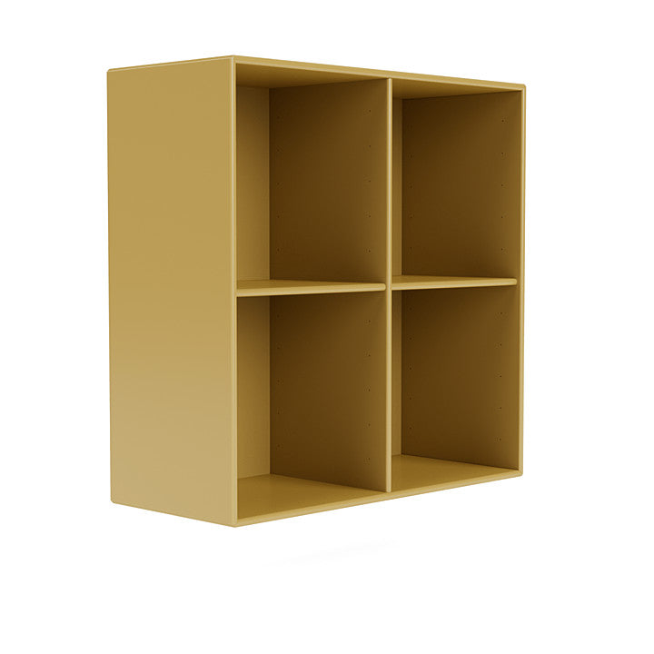 Montana Show Bookcase With Suspension Rail, Cumin Yellow